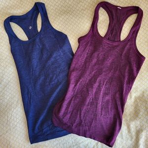 Two Lululemon racerback tanks